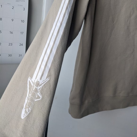 NASA USA Tan Pullover Hoodie Size Medium - Picture 3 of 9
